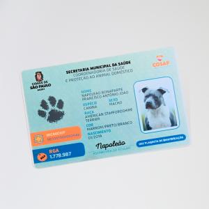 RG Animal (RGA) em PVC PVC de 0,76 mm | 5,4 x 8,6 cm | 4x4 cores |  Cantos Arredondados 